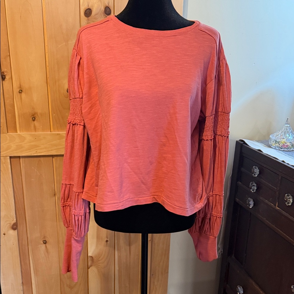 Women's Coral Long Sleeve Top
